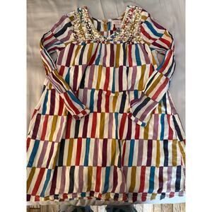 Pink Chicken stripe dress size 8